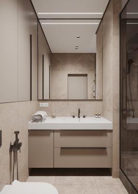 Cina Armadietto per il bagno personalizzato in bianco e beige con armadietto per la conservazione in vendita