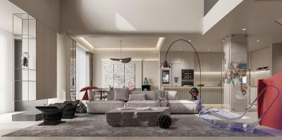 China Gepersonaliseerd Full House Design Moderne woningmeubelen Keukenkasten Woonkamer Ontwerp Te koop