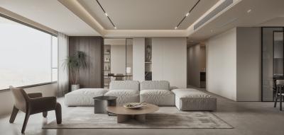 China Creamy Whole House Design Contemporary Beige Huishoudelijk Meubel Keukenkast Ontwerp Te koop