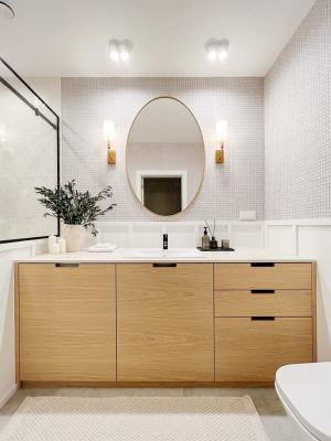 China Baño de diseño moderno, armarios de lavabo modulares, baño colgante de pared en venta