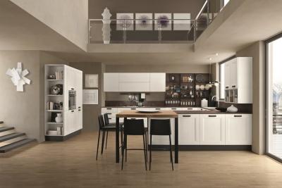 China White Modular Wooden Kitchen Cabinets Custom Modern Rta Kitchen Cupboards for sale