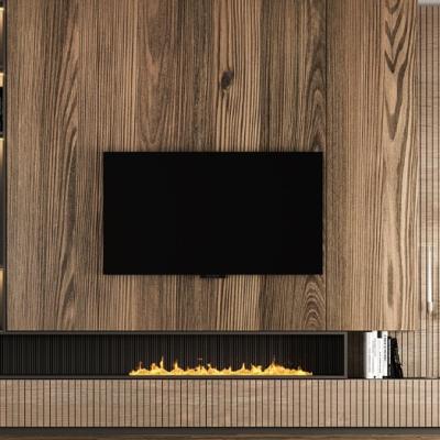 China Luxus-TV-Schrank Holz-TV-Schrank mit Kamin Wand-Einheit TV-Schrank Modernes Design zu verkaufen