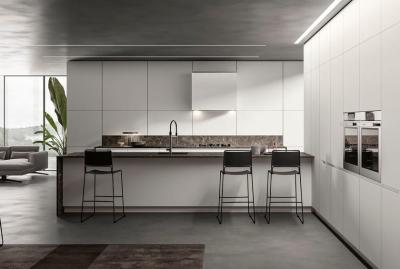 Chine Modern Designs High End Affordable Custom Furniture Small Full White L Shaped Melamine Kitchen Cabinets à vendre