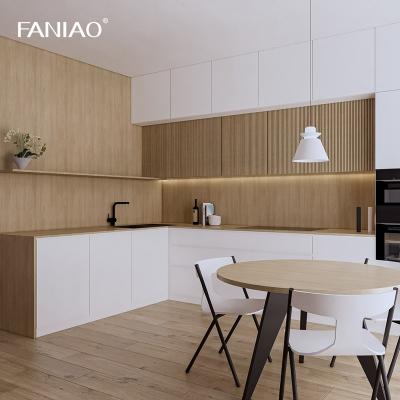 China Small Kitchen Cabinet Wholesale Price Melamine Kitchen Cabinets Set With Sink Island Wood Kitchen Cabinets for sale