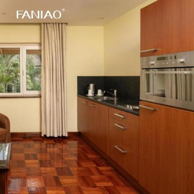 Cina Camera d'albergo personalizzata Lacca moderna cucina a piccolo spazio Mini armadietto cucina con lavandino in vendita