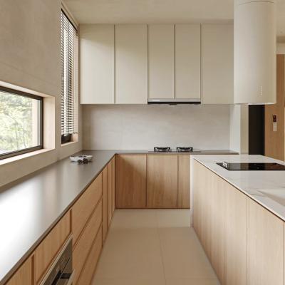 China High End Contemporary Wooden Veneer Matt Kitchen Kitchen Cabinet Designs From FANIAO Factory for sale