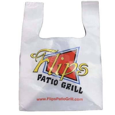 China Cambodia Disposable Plastic Bag Manufacturers Supply Cheap Custom Printed Plastic T Shirt Shopping Bag for sale