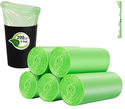 China BIODEGRADABLE Super Strong Waste Bag Unscented, Expanded Size, Green, For Bathroom Bedroom Office Kitchen Trash Can for sale