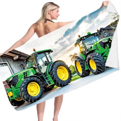 China New Disposable Sublimation Printing Beach Towel Microfiber Shower Bath Quick Dry Soft Swimming Towel for sale