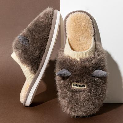 China Breathable Factory Wholesale Animal Slippers Adults Warm Fur Slips Winter Sleeper For Women for sale