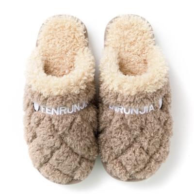 China Factory Wholesale Winter Waterproof Fur Slides Fashion Bedroom Slippers Warm Luxury Fur Slides For Women for sale