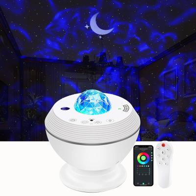 China Modern Wave Light Water Nebula Star Projector Luxury Bedroom,Kids Night Sky Galaxy Night Light Projector for sale