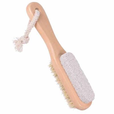 China Natural Wooden Callus Remover Foot Scrubber Folder for Dead Skin Double Sided Foot Exfoliator Scraper Dry Wet Care Feet for sale