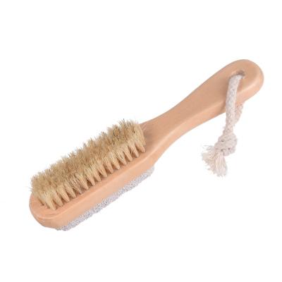 China All Natural OEM Free Custom Logo Boar Bristle And High Quality Pumice Foot Wash Massage Bath Brush Callus Remover for sale