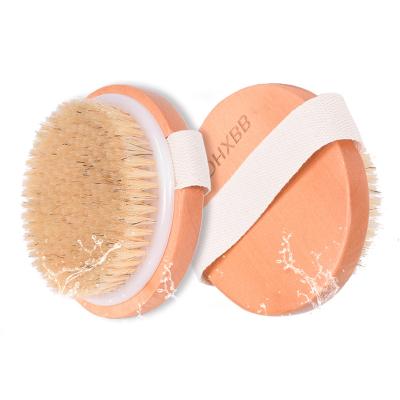 China All Natural Dry Skin Body Brush Cleansing Bath Wooden Brush Natural Bristle Brush for sale