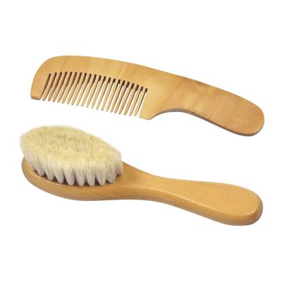 China 100% Home Nature Baby Hair Brush and Wooden Comb Set for Newborn for sale