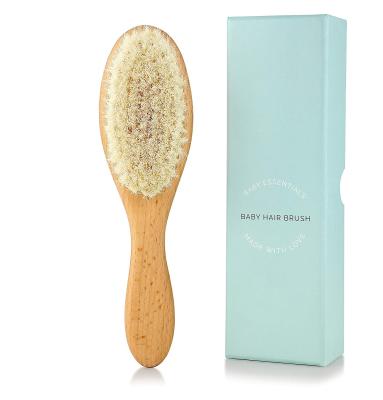 China Baby Home High Quality Professional Wooden Brush and Comb Set Baby Hair Brush for sale