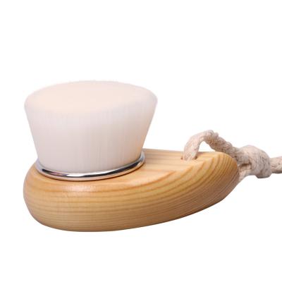 China Wooden Handle Professional Deep Pore Face Cleansing Facial Brush for sale