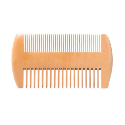 China Cheap Home Beard Shaping Tool Pearwood Wide Tooth Combs Private Label Wooden Beard Comb for sale