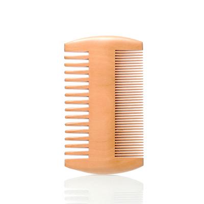 China Home Comb Pocket Natural Peach Hair Private Label Wooden Beard Comb For Travel for sale