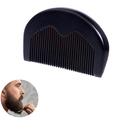 China Home Wholesale Multi-Function Black Beard Hair Comb Laber Wooden Private Beard Comb Latest Brush for sale