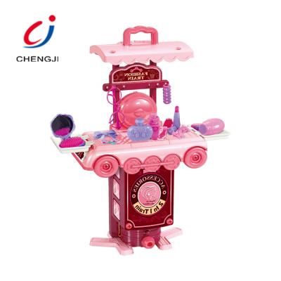 China Plastic Kids Makeup Pretend Play Fashion Beauty Dressing Table Toy For Girls CJ-1520399 for sale