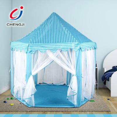 China Soft Toy Children Outdoor Indoor Play House Hexagonal Pop Up Toy Tent House for sale