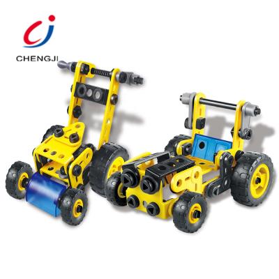 China Educational Plastic DIY Toys 90pcs Building Block Vehicle Set Stem Kits CJ-1119639 for sale