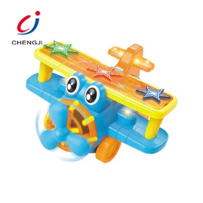 China Universal Electric Cartoon Airplane B O Plastic Flat Toys With Light And Music CJ-0756511 for sale