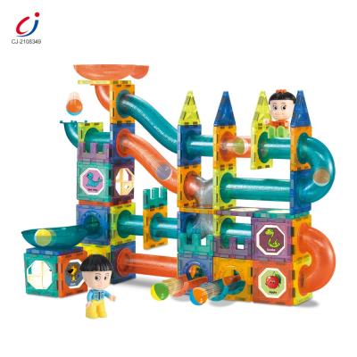 China DIY TOY Magnetic Blocks Toy Ball Track 3D Magnetic Building Blocks 128pcs For Kids for sale