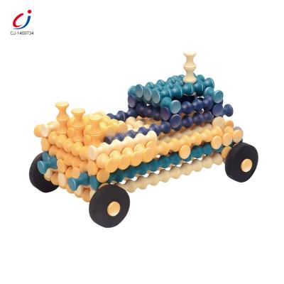 China STEM Toy Building Blocks DIY , 246PCS Changeable Flat Car Engineering Building Toy Building Blocks for sale