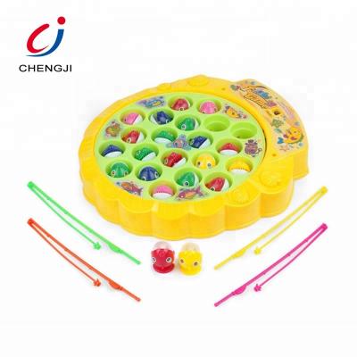 China High Quality Plastic Kids Toys Magnetic Electric Fishing Game With Music for sale