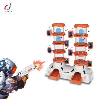 China Toy Electric Boy Toy Gun Shooting Target Practice Dual Bullet Electronic Soft Cylinder Game for sale