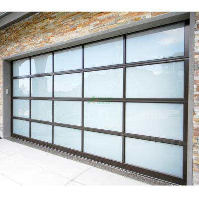 China 2020 Hot Selling Tempared Automatic Aluminum Garage Glass-Glass Folding Door with Cheap Price for sale