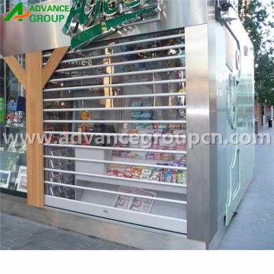 China Commercial transparent plastic roller bearing shutter for cabinet door for sale