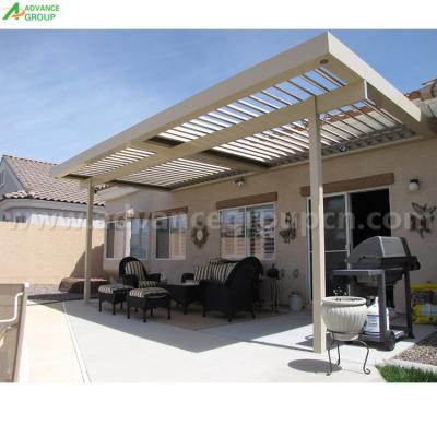 China Outdoor Gazebo System Outdoor Waterproof Garden Roof Opening Motorized Easily Assembled Aluminum Pergola for sale