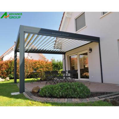 China Easily Assembled Bioclimated Motorized Aluminum Pergola With Adjustable Canopies for sale