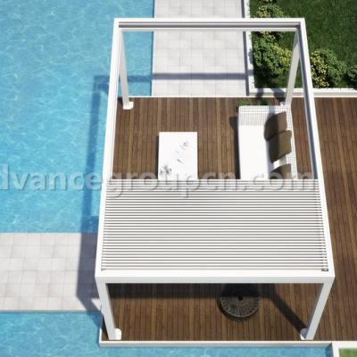 China Easily Assembled Waterproof Aluminum Pergola Covers With Louvre Blades for sale