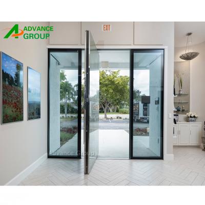 China Modern Stylish Modern Commerical Pivot Aluminum Glass Door for sale