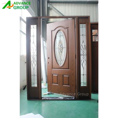 China Waterproof Laminated Veneer Lumber Fiberglass Door Fireproof Exterior for sale