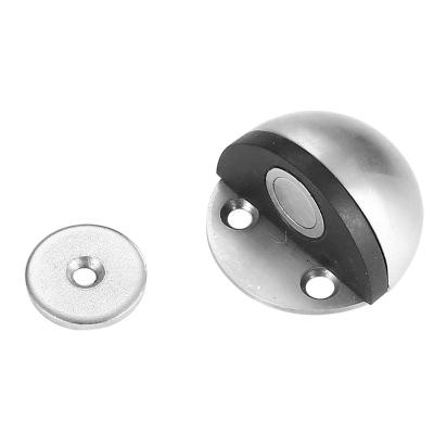 China Hot sale two holes-two screws 2021 high quility stainless steel round rubber door stopper for sale