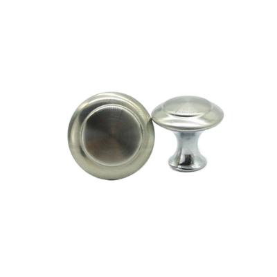 China Single Hole Handle Metal Round Mushroom Black Drawer Cabinet Door Thumb Handle Stainless Steel Small Modern Simple Silver 906 for sale