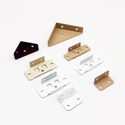 China Manufacturer Direct Supply Modern Spray Painted Corner Furniture Right Angle Triangular Laminate Connector Bracket for sale