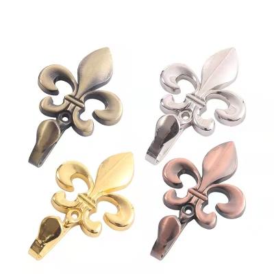 China Best Contemporary Selling Modern Simple Zinc Alloy Flower Curtain Rope Wall Hook for sale