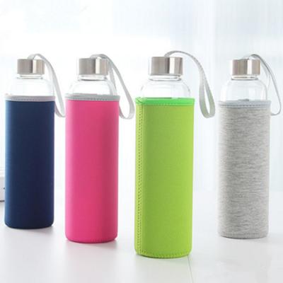 China Product China Manufacturer Sustainable Portable Reusable 550ml Hot Sale Promotional Wholesale Glass Water Bottle for sale