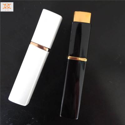 China 10ml Recyclable Material Twist Up Aluminum Perfume Atomizer Spray Bottle Metal Perfume Bottle Mini Square for sale