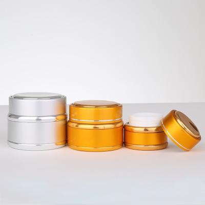 China Luxury Personal Care Aluminum Material Cosmetic Jar Face Cream Jar Latest Packing Design for sale