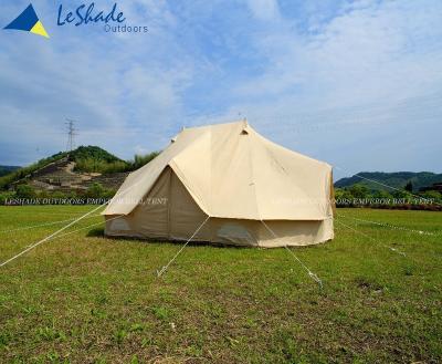 China UV-Resistant Safe Comfortable Family Camping Canvas Outdoor Bell Tent for sale