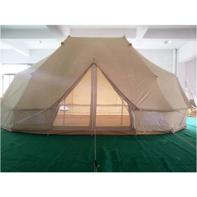 China Straight tie type 100% cotton canvas sandstond big emperor bell tent for glamping 6x4m for sale