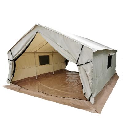 China luxury outdoor 10 person camping safari lodge tent hotel cotton canvas wall tents UV-resistant waterproof glamping for sale